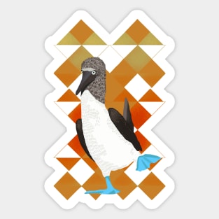 Booby Bird Orange Geometric Sticker